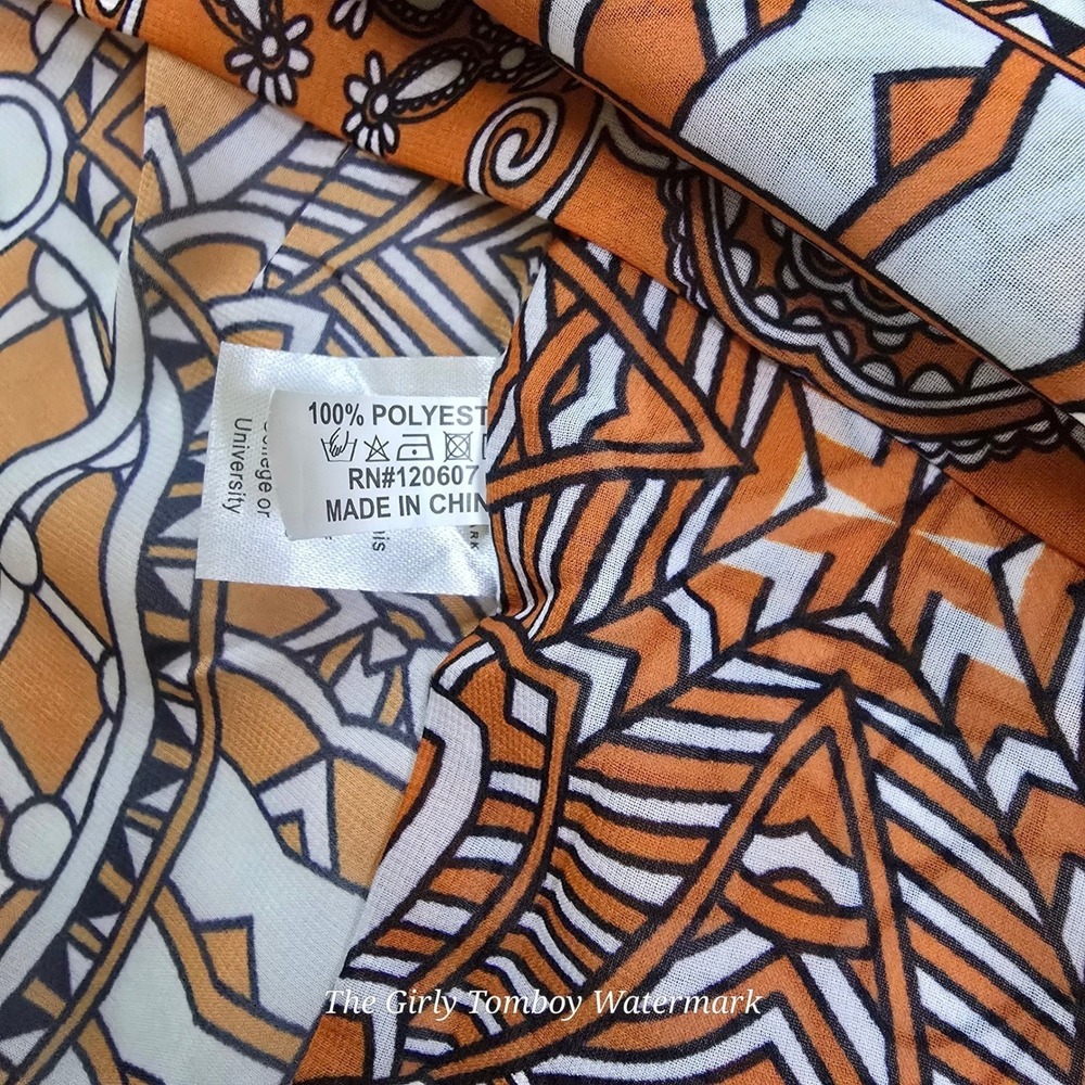 University of Texas Longhorns Orange Geometric Print Sleeveless Duster Vest L XL - Picture 12 of 16